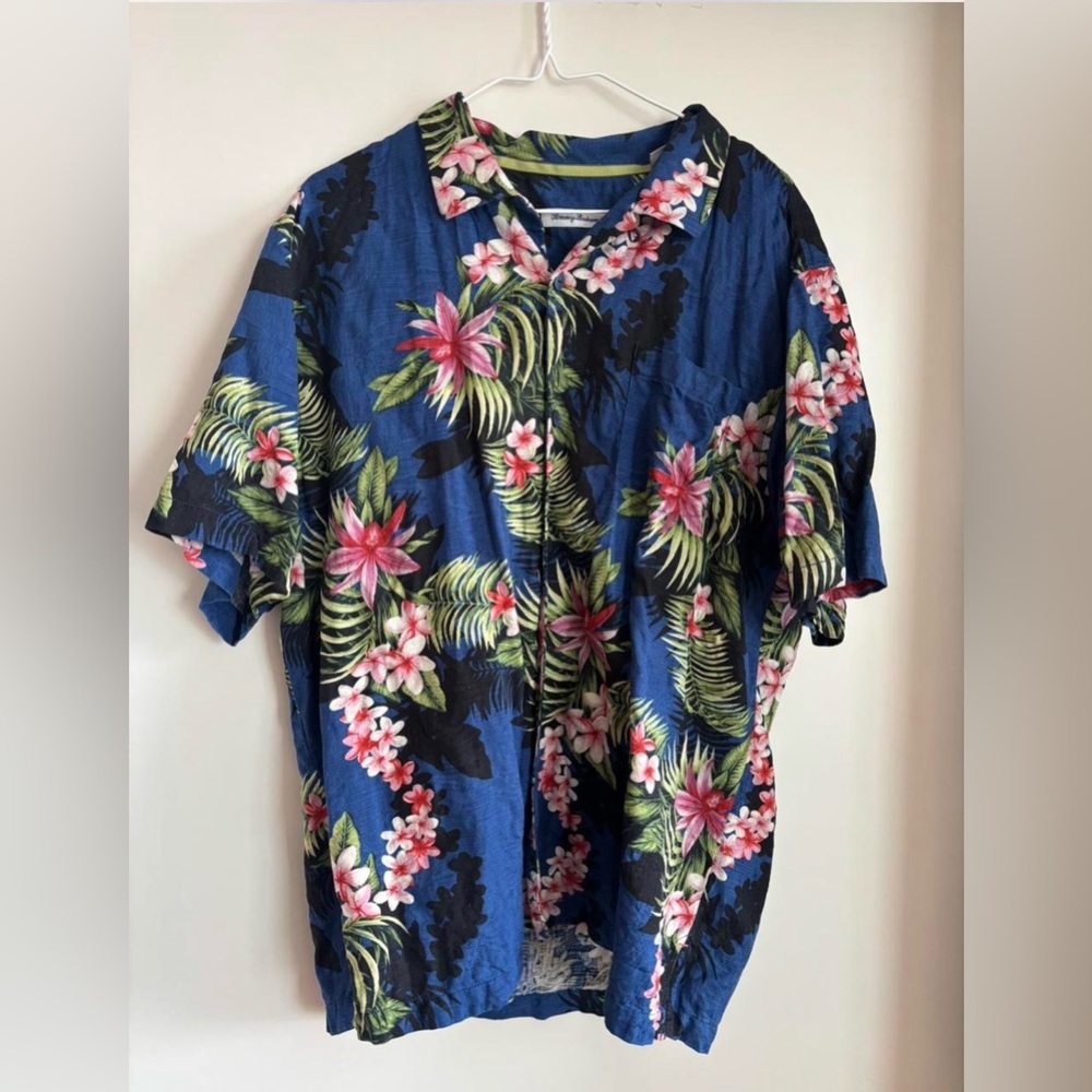 Tommy Bahama Shadow O Lei Silk Camp Shirt